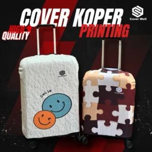Cover Koper Motif Printing Premium Grade A Tebal Elastis Luggage Cover (Copy)