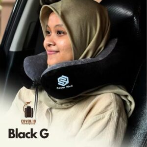 Bantal leher travelling premium